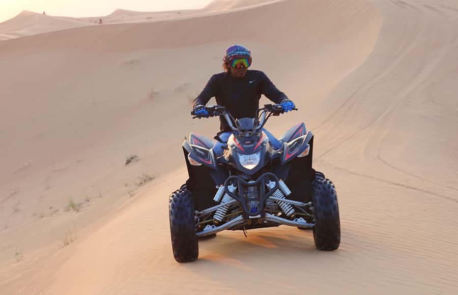 Desert Safari Self-Drive Quad Bike OR Dune Buggy Experience - Sealine Beach Resort adds the camel and falcon stop