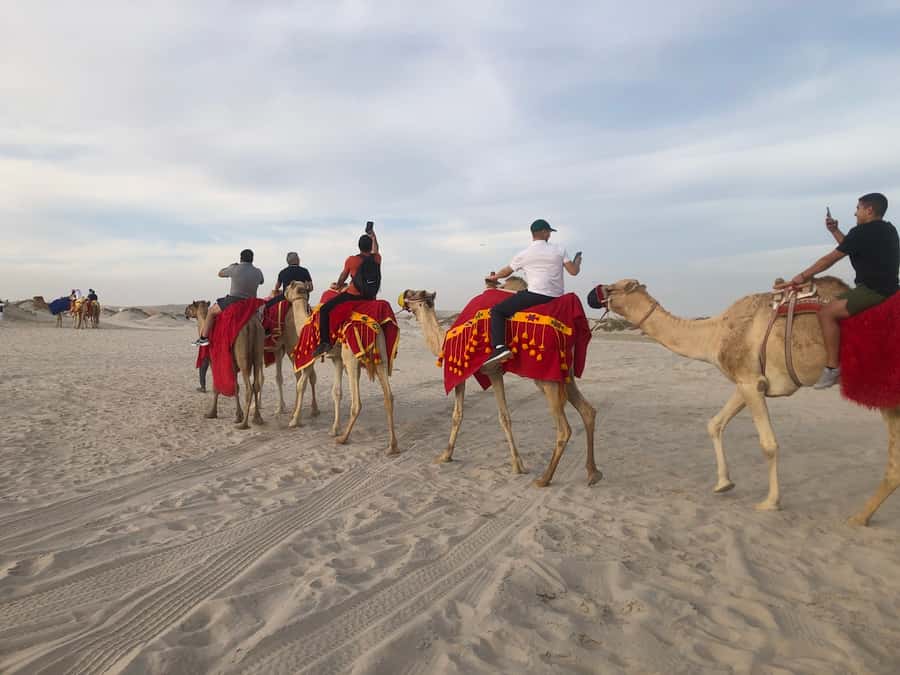 Doha Activities: Desert Safari, Dune Bashing & Inland Sea - Sandboarding and dune bashing across the sandline dunes