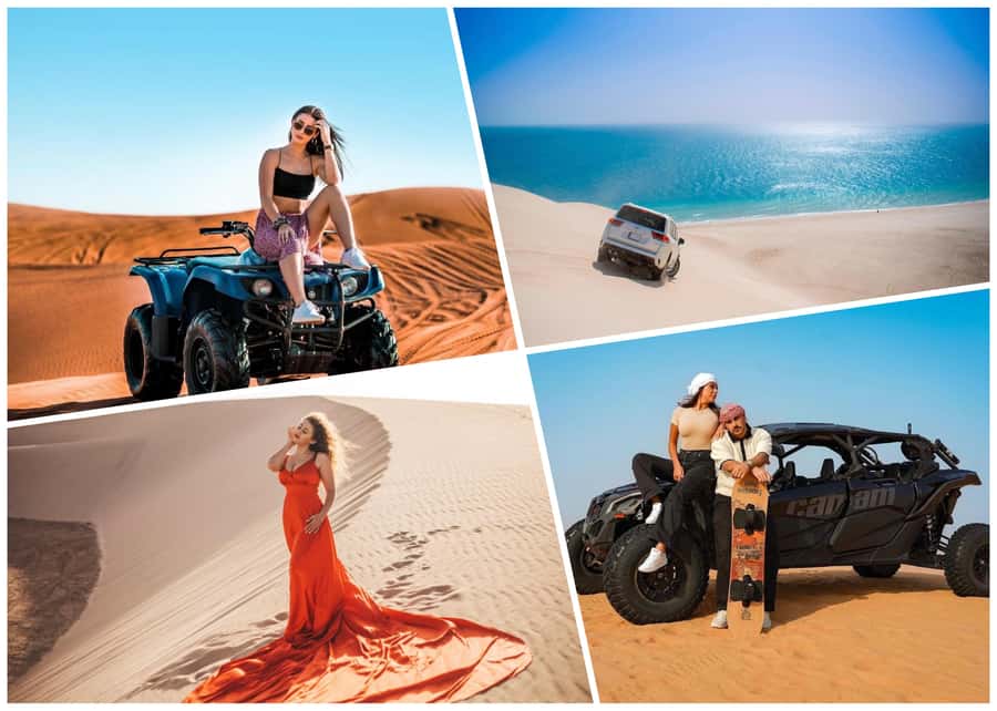 Doha: Desert 4x4, ATV/Quad, Camels, Sandboarding, Inland sea - Preparing the tires at Sealine Beach
