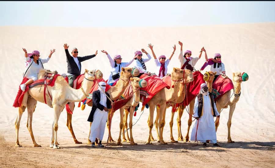 Doha: Desert Buggy Ride, Camel Ride, Dune Bashing, Sandboard - Inland Sea Beach brings a quieter final stop