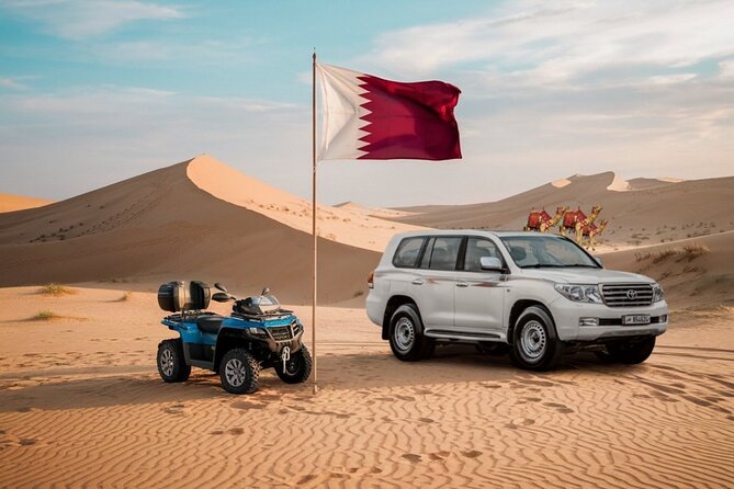 Doha Desert Quad Bike adventure with group, and Sand dune Driving - Key points at a glance
