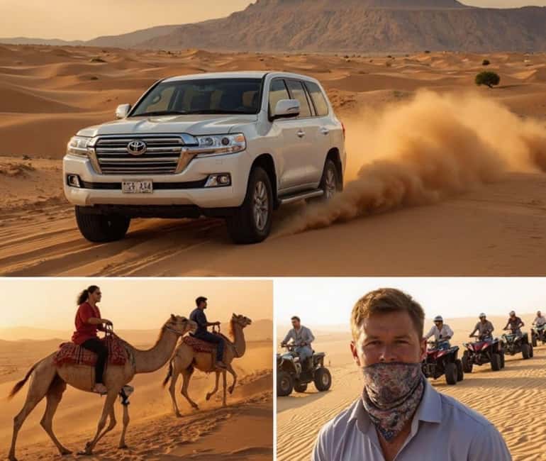 Doha: Desert Safari, Camel Ride, Dune Bashing & Inland Sea - Sandboarding Down the Dunes