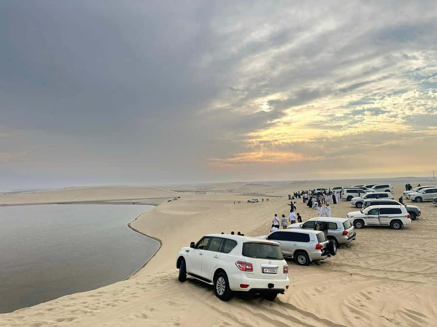 Doha; Desert safari, camel ride, sandboarding, Inland Sea - Sandboarding at the Inland Sea