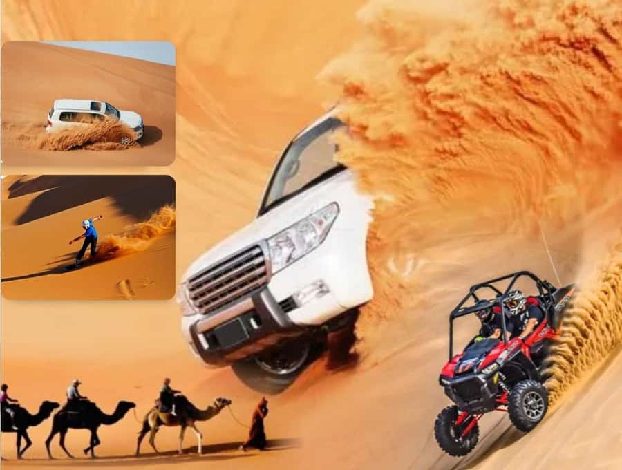 Doha:Desert Safari with Camel Ride, ATV Bike,& Sand Boarding - Getting from Doha to the sand