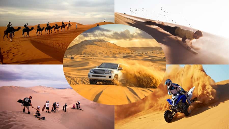 Doha: Dune Bashing Safari, Falcon, Camel, ATV, Sandboarding - From Doha to Sealine in an air-conditioned 4WD