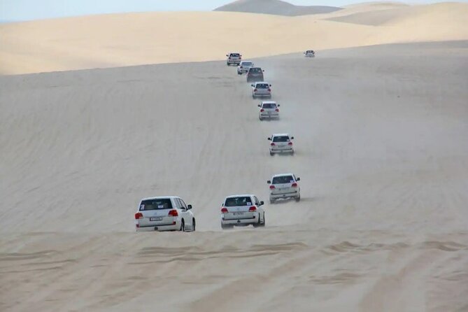 Doha Half Day Desert Safari Dune Bashing CamelRide & Sandboarding - The drive across Qatar’s rolling dunes