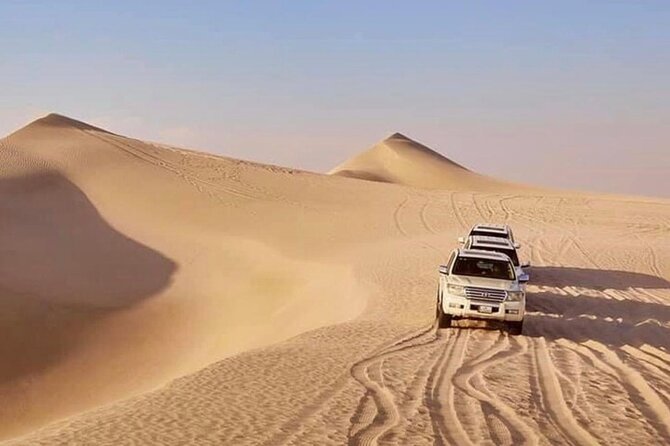 Doha: Half Day Desert Safari with Camel Ride and Inland Sea Tour - Sealine Beach begins the desert portion
