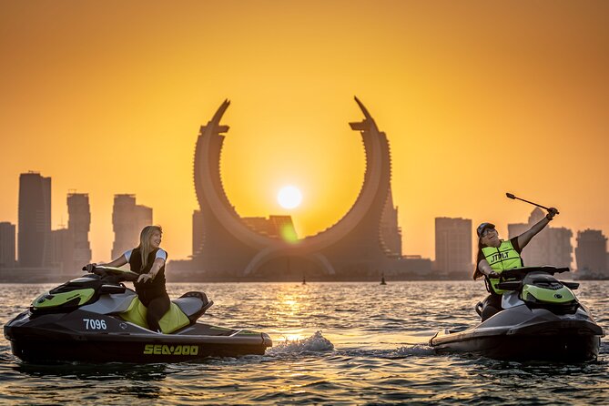 Doha: Jet Ski to Skyline with View of Katara and Pearl Qatar - A fast way to see Doha from the Gulf