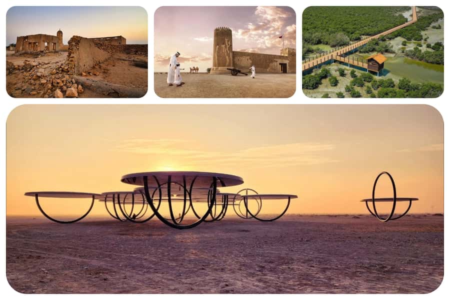 Doha: North Qatar Tour, Mangroves, & Zubara Fort and purple - Purple Island and the Al Thakira mangroves