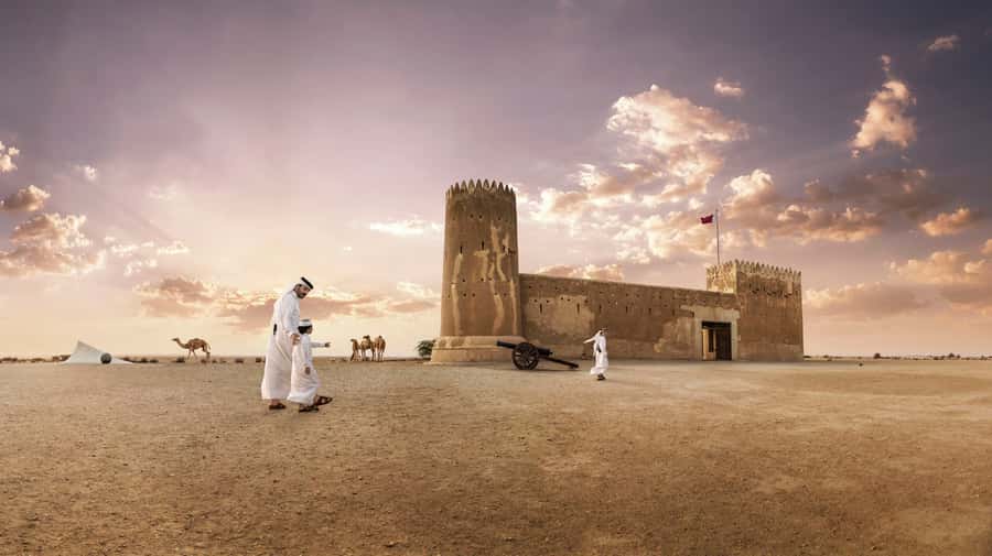 Doha: Olafur Eliasson Exhibit, Zubara Fort & Al Jumail - Olafur Eliasson’s mirror installation