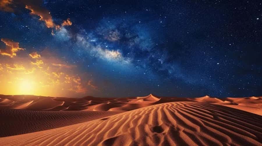 Doha: Private Desert Safari at Night with Stargazing - Mesaieed brings tea, camels, and a pause