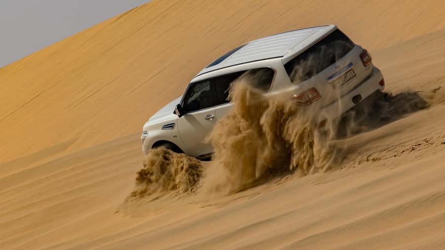 Doha:Private Desert Safari, Falcon, Sandboarding,inland sea - Dune bashing across Qatar’s golden dunes