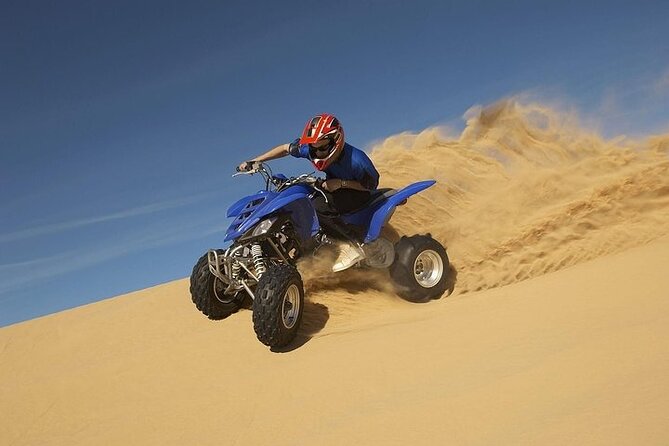 Doha Qatar ATV Quad Bike Buggy Desert Adventure and Camel Ride - Leaving Doha for the open desert