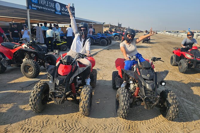 Doha Qatar ATV Quad Bike Buggy Dune Bashing and Camel Ride - Guides make the difference