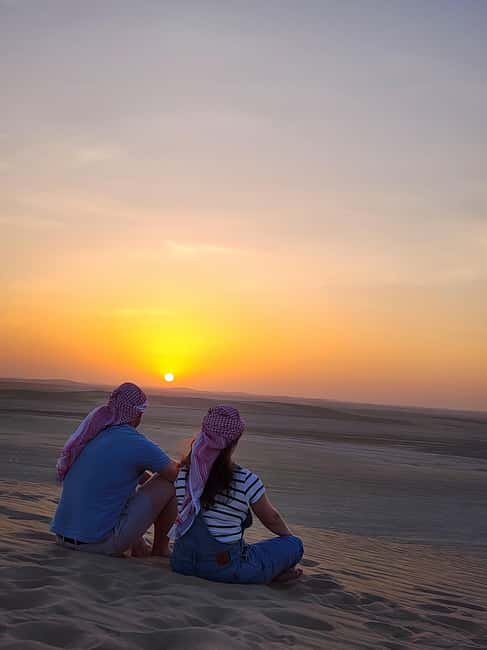 Doha Qatar : sealine adventure Camel Ride sandboard Sunset - Private groups, language, and the driver’s role