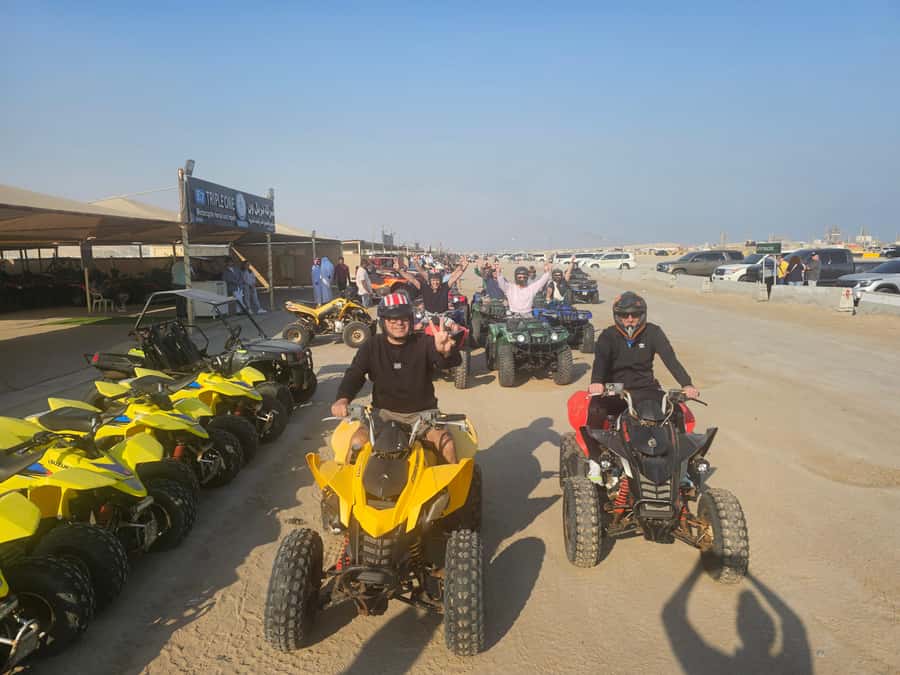 Doha: Quad Bike, Desert Safari, Buggy ride & inland sea tour - Quad biking on prepared desert tracks