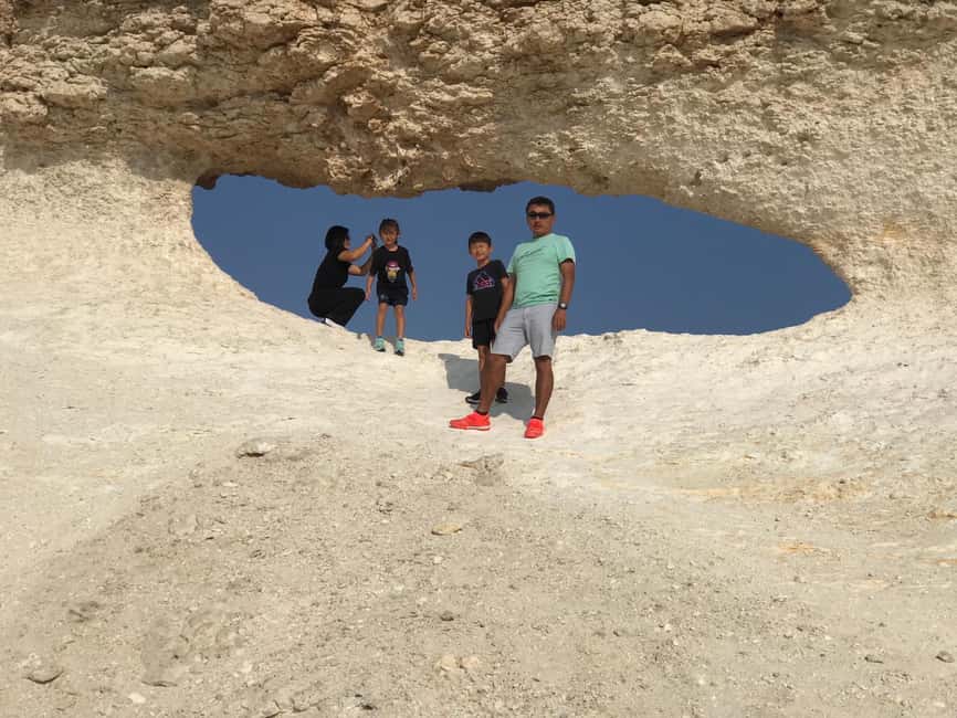 Doha; Richard Serra Installation, Mushroom rock and Zekreet - Mushroom Rock and the limestone formations