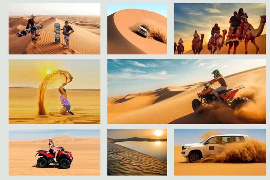 Doha Safari Quadbike, CamelRide, Sandboarding & Inland Sea - Dune bashing across Qatar’s sand