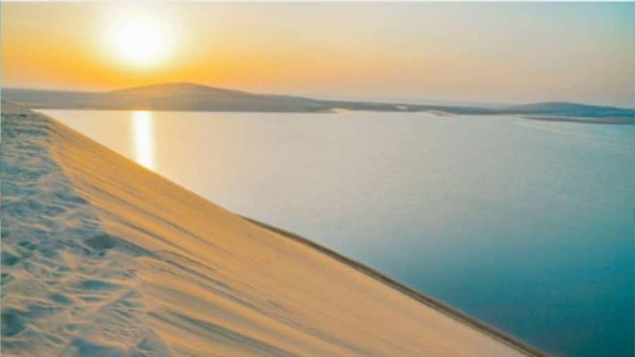 Doha :Sunrise/ Sunset Desert Safari CamelRide & Sandboarding - From Doha pickup to the Inland Sea