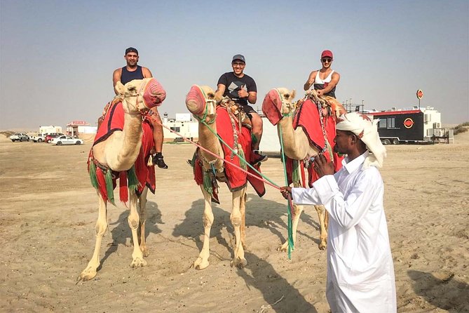 Doha: Sunset Desert Safari, Camels, Sandboarding & Inland Sea - The camel ride is included, but keep expectations modest