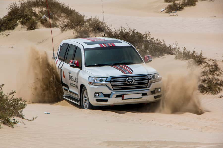 From Doha: 8-hour Safari Tour with Desert Beach Experience - The 90-minute dune drive