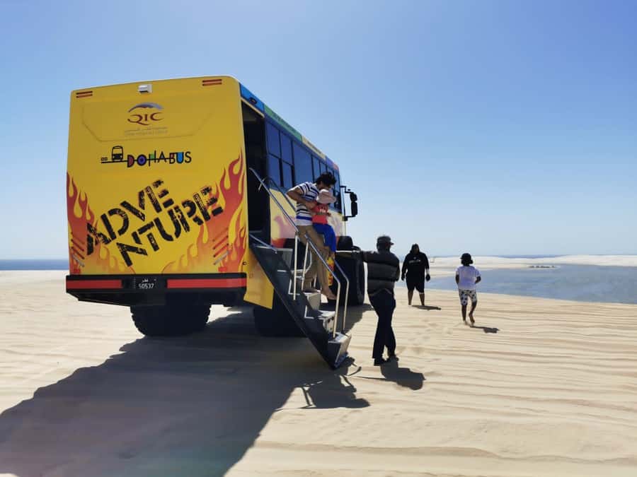 From Doha: Exclusive Monster Bus Safari Experience - A quick camel ride, not a full camel trek