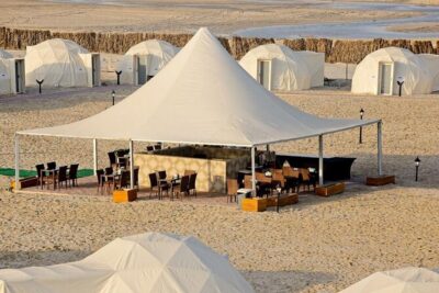 Full-Day DesertSafari with Camel Ride,InlandSea & BBQ Desert Camp