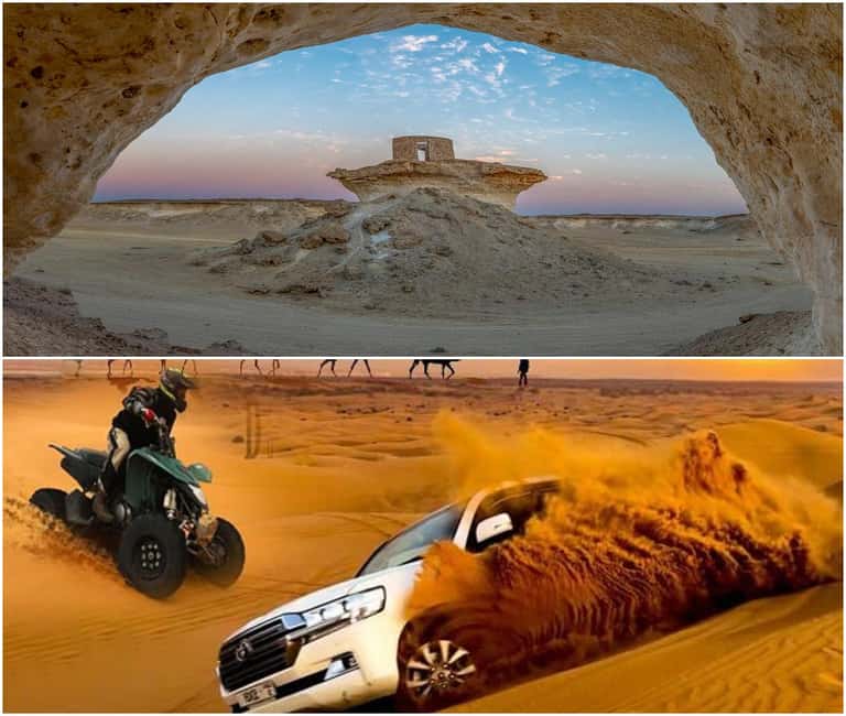 Fullday Tour to West of Qatar And Desert Safari with Pickup - Richard Serra’s four steel plates in the Brouq desert