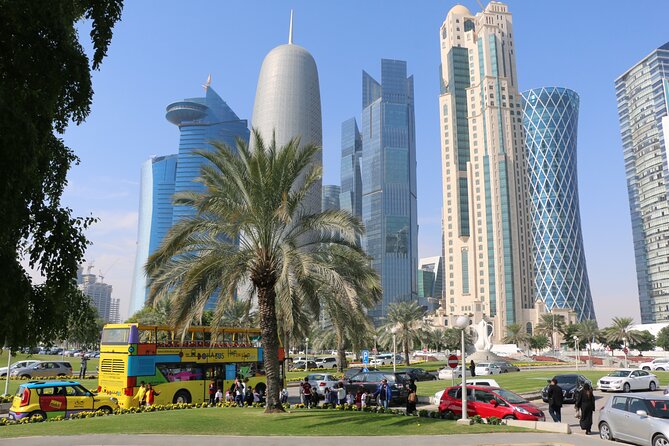 Hop On Hop Off Sightseeing Tour in Doha - City Center, Hilton, and the beach hotels