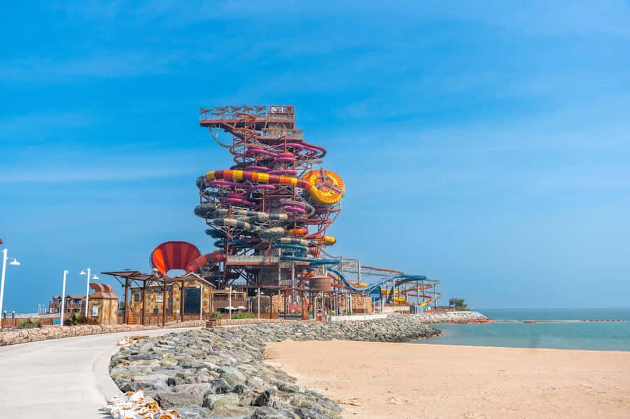 Lusail: Meryal Waterpark Entry Ticket - The beachfront gives you a needed change of pace