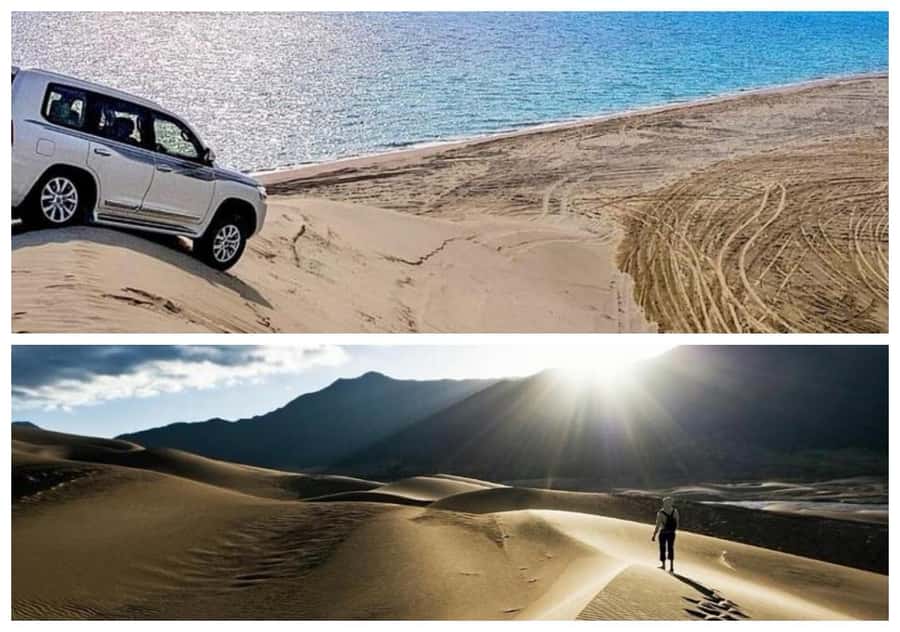 Relax Inland Sea Tour, Desert Safari, Camel Ride, SandBoard - Mesaieed and the First Desert Views