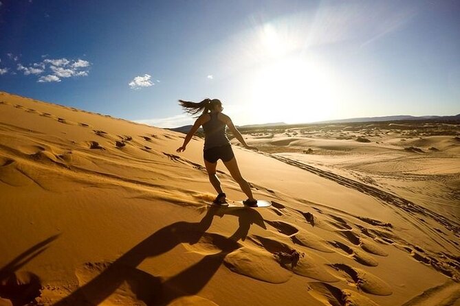 Sharing or Private Safari, Sand Boarding, Camel Ride, inland Sea Quick swim - Key points at a glance
