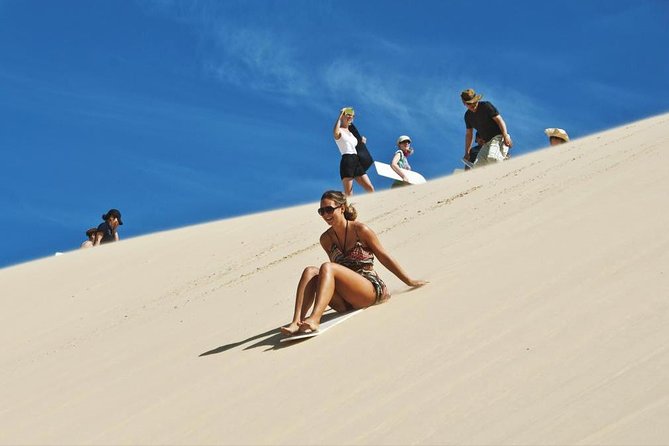 Sharing or Private Safari, Sand Boarding, Camel Ride, inland Sea Quick swim - The 15-minute Gulf swim