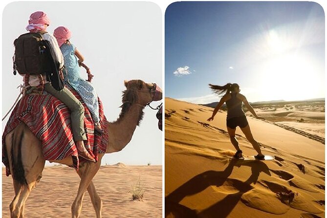 Sharing or Private Safari, Sand Boarding, Camel Ride, inland Sea Quick swim - Dune bashing across Qatar’s southern sands