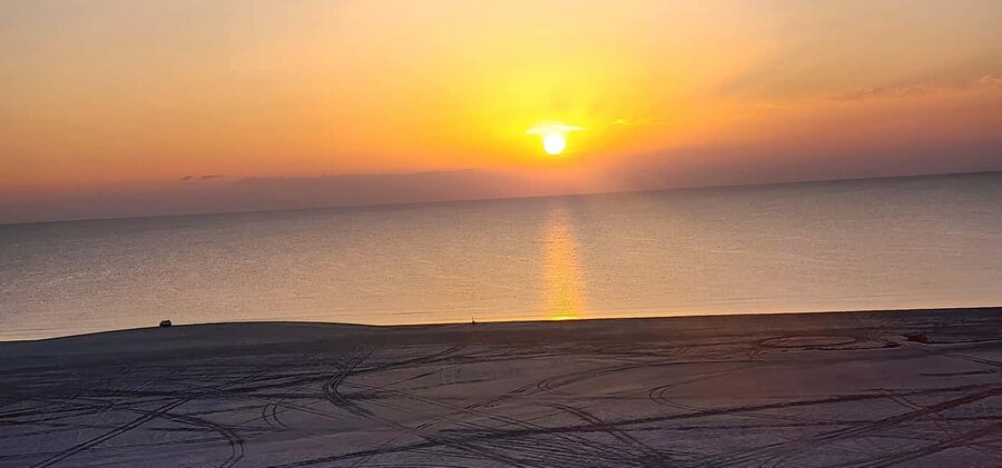 Sunrise or Sunset desert Safari with Sandboarding in Qatar - Arabic tea, coffee, water, and the real value of $56